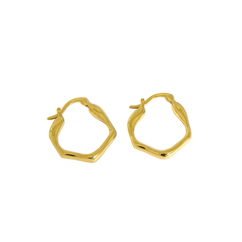 

Geometric Hoop Earrings For Women Sterling Silver 925 Earring Minimalist Gold Earings Trendy Designer Earing Fine Jewellery Gift