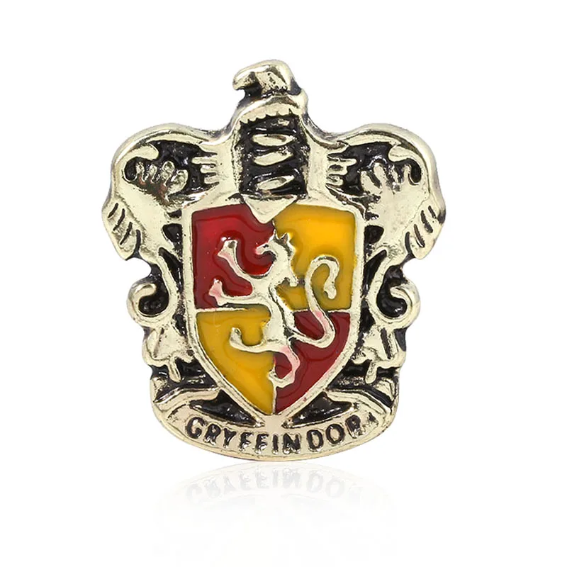 SG модные ювелирные изделия Хогвартс Слизерин Гриффиндор Ravenclaw Hufflepuff школьный значок брошь для женщин и мужчин ювелирные изделия - Окраска металла: X10