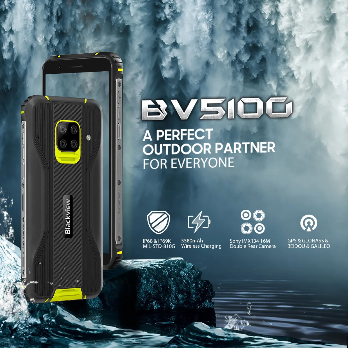 Смартфон Blackview BV5100 разблокированный телефон с водозащитой IP68 экран 5 7 дюйма на