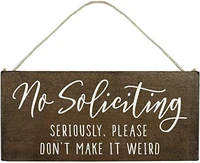 no soliciting wooden sign crafts for house funny 12x6inch door hanging plaques with saying no soliciting seriously