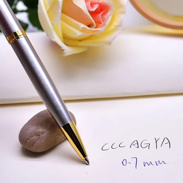 CCCAGYA C030 Классическая вращающаяся металлическая шариковая ручка для изучения офисных канцелярских принадлежностей школьный подарок ручка и гостиничная деловая письменная ручка