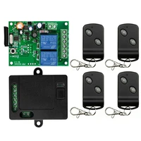 433mhz wireless remote control light switch 10a relay output radio ac 220 v 2ch receiver module transmitter garage door opener