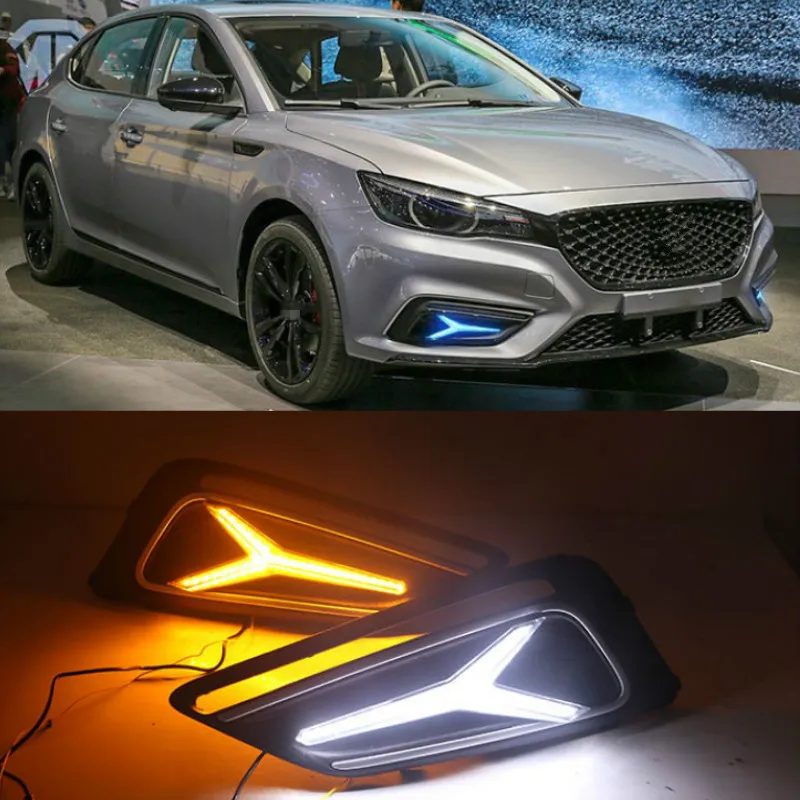 1 пара Автомобильные светодиодные дневные ходовые огни белые желтые синие