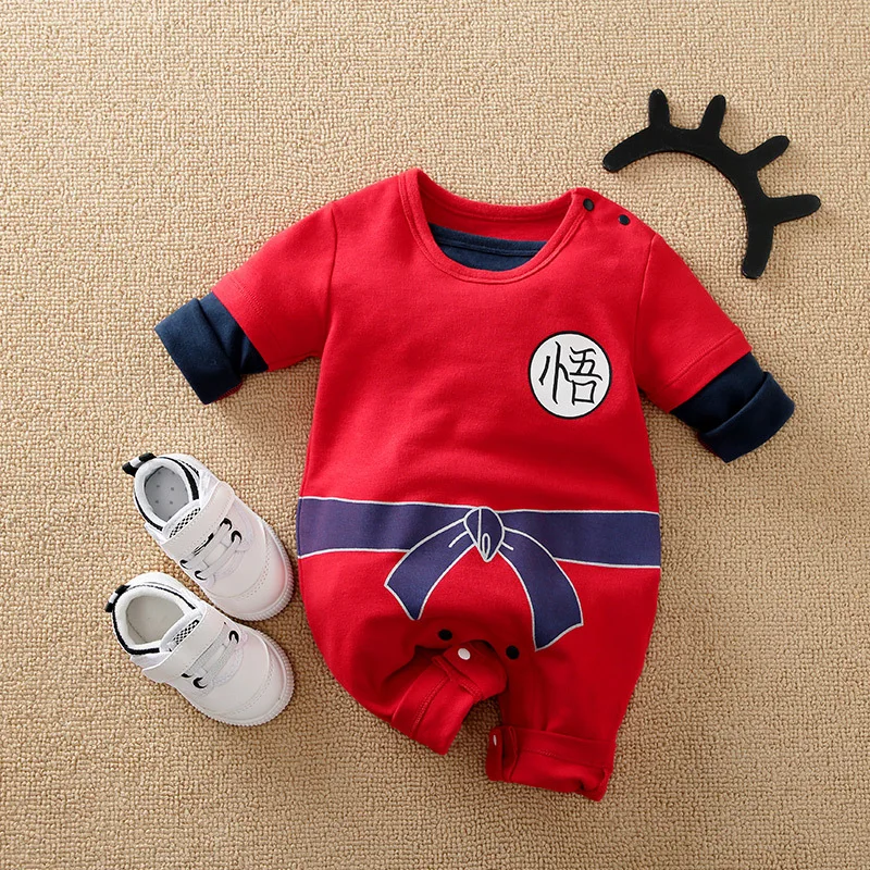 

Dragon DBZ Cosplay Anime Baby Boy Clothes Cartoon Halloween Costume Baby Boy Jumpsuit Cotton Baby Overalls For Kids Romper