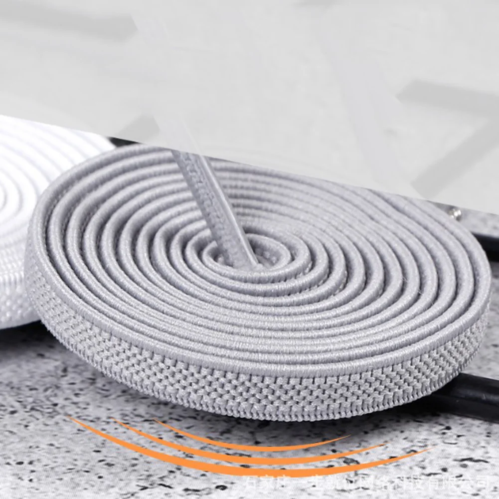 1Pair 100CM No tie Shoelaces Elastic Flat Shoe Laces For Kids and Adult Sneakers Shoelace Quick Lazy Laces Rubber Shoestrings
