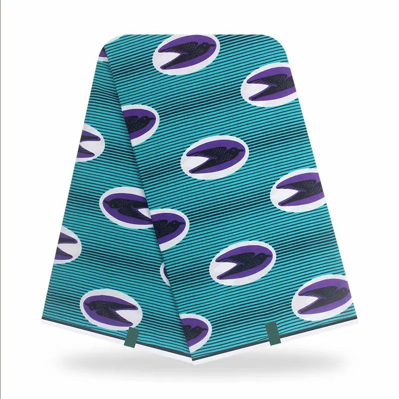 

African Wax Dye Prints Cotton Fabric 100%Soft Breathable Real High Quality Ankara Party Dress Material For Sewing 6 Yard V-L 138