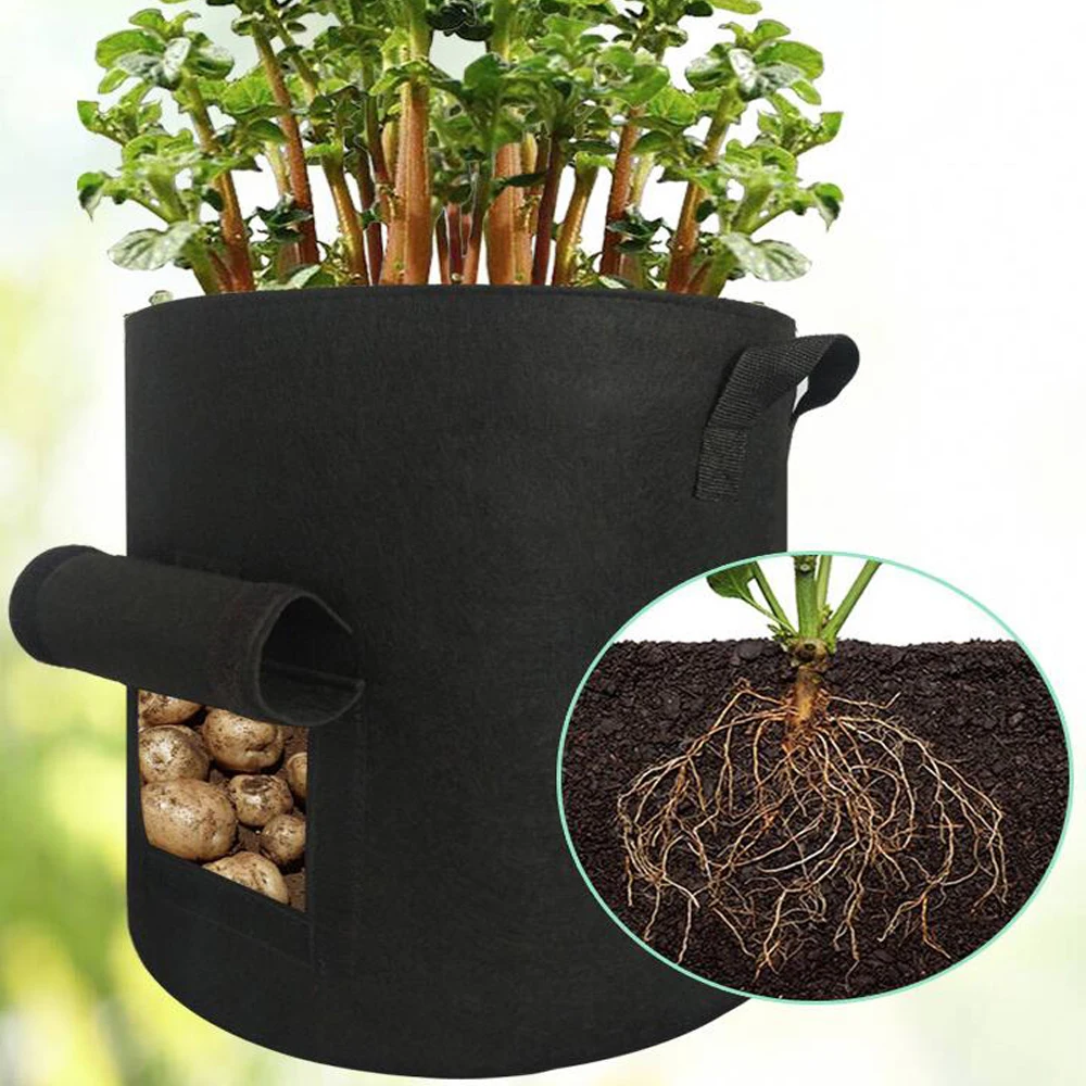 Сумка для садовых помидоров 3 размера с ручками|Тканевые горшки рассады| |
