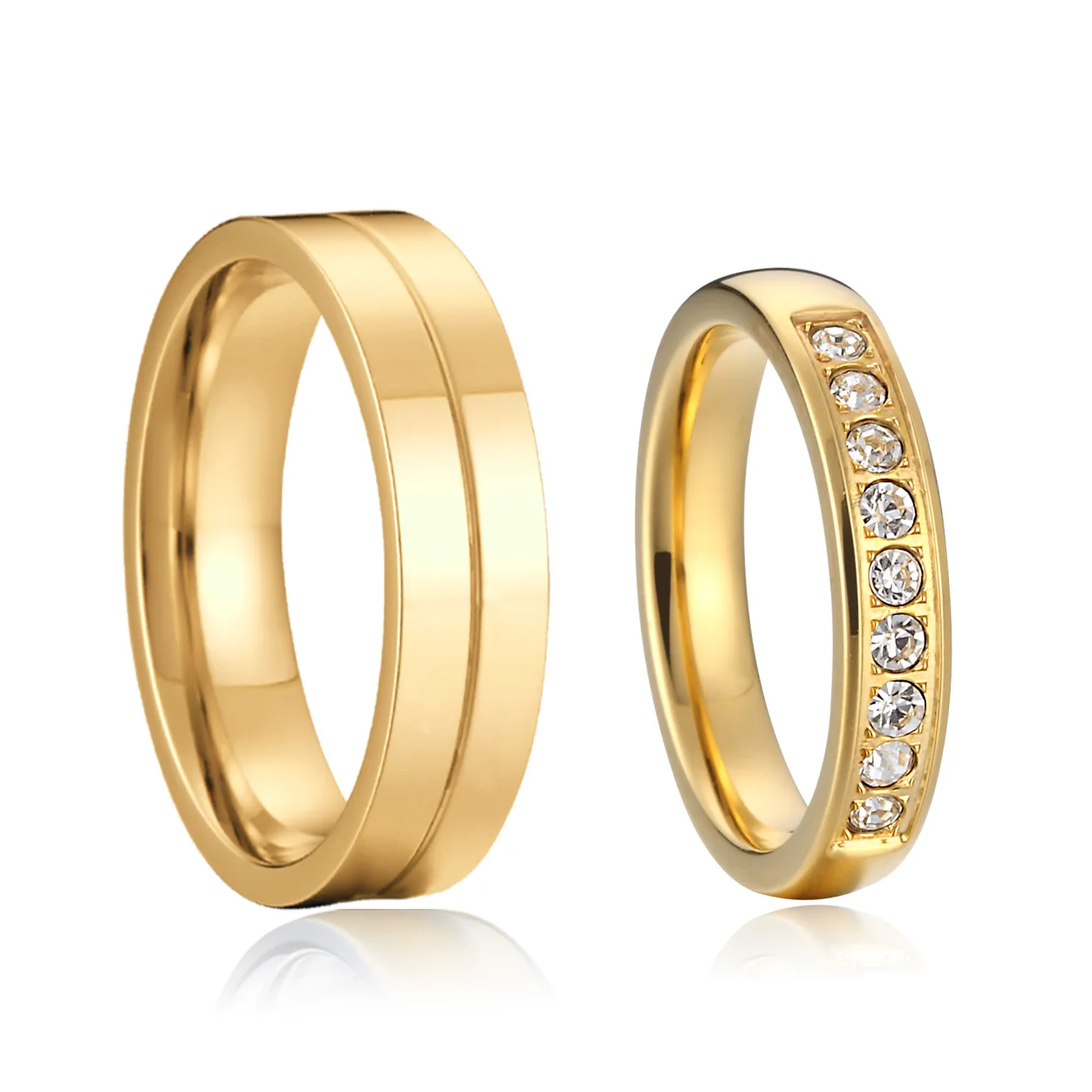 

Дизайнерские обручальные кольца для пар, для влюбленных, для годовщины, для мужчин, 14 к позолоченные кольца, Женские Ювелирные изделия из не...