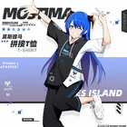 Футболка с капюшоном для мужчин и женщин, повседневный топ с коротким рукавом, Аниме игра Рыцари мостима, модная свободная футболка в стиле Харадзюку, лето