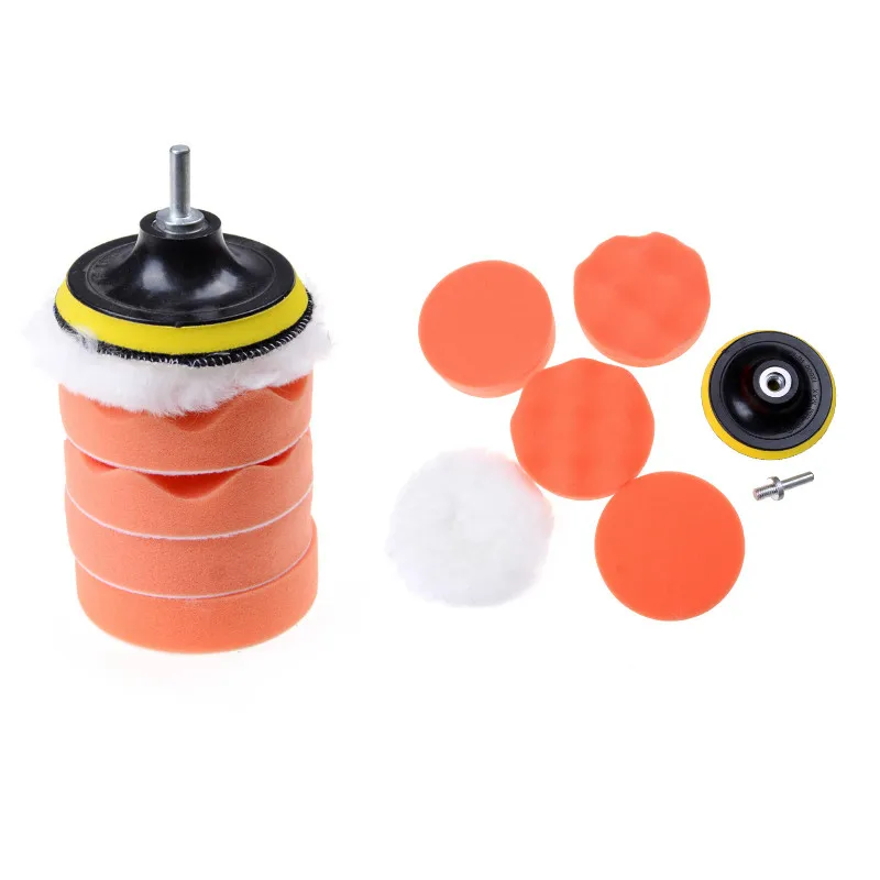 7 шт./компл. автомобиля губка с полировальной подложка 4 штуки/набор дюймов