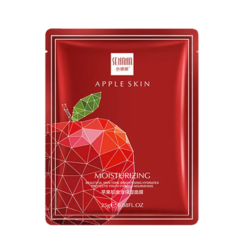 

2Pcs Face Mask Moisturizing Nourish Anti-Aging Whitening Lifting Firming Lighten Pores Brighten Apple Extract Skin Care 25g