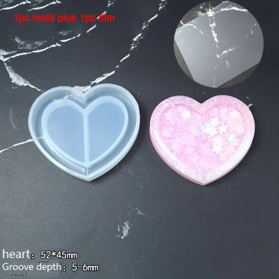 heart 1 шт. шейкер формы ювелирные изделия Плесень брелок кулон Смола эпоксидной AB смолы шейкер Шарм для DIY ювелирных изделий - Цвет: heart