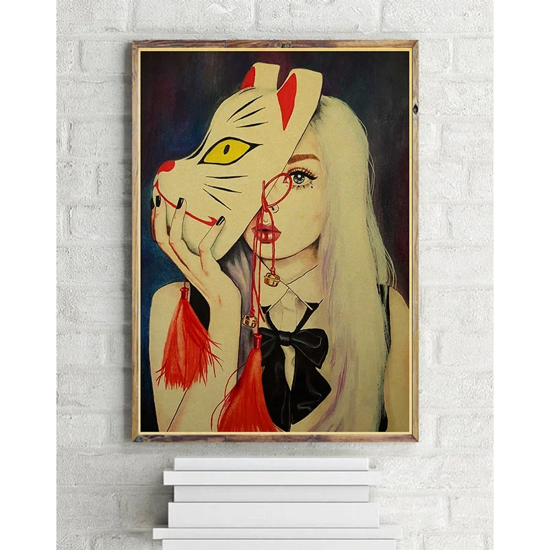 Винтаж плакат аниме сексуальные девушки художественные изделия для стен печать