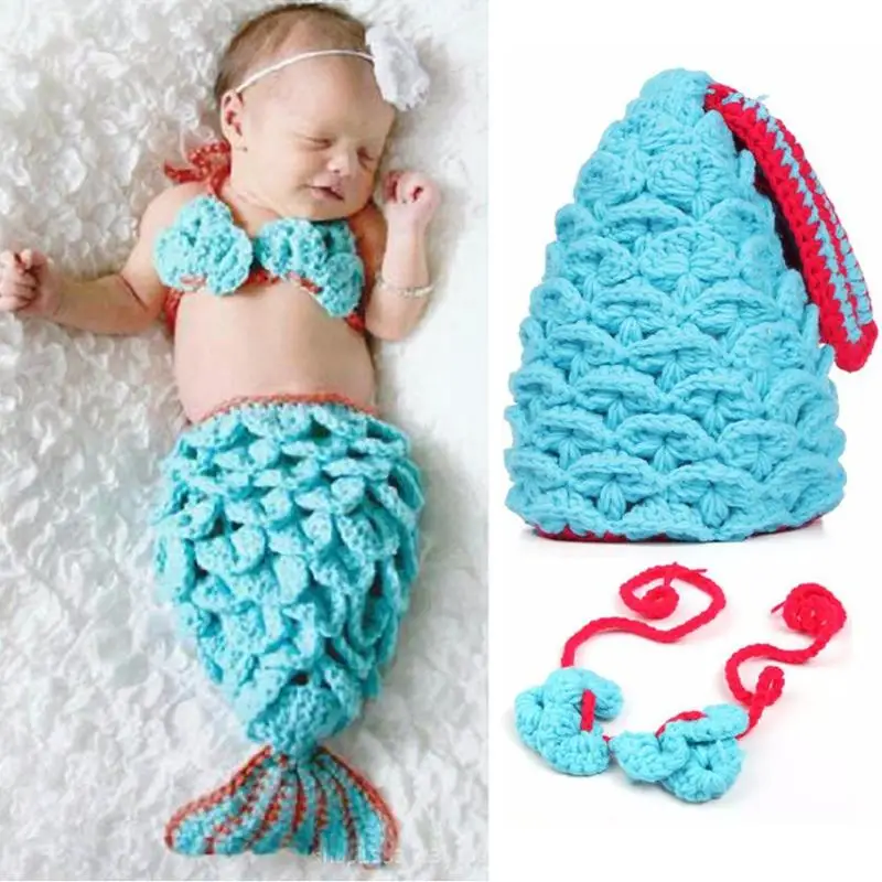 Новинка реквизит для фотосъемки детей Костюм Русалки с изображением животных