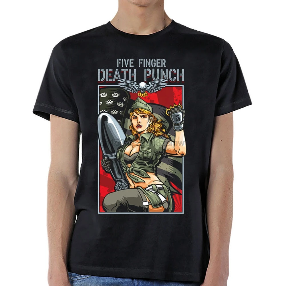 5FDP пять пальцев Death Punch рок группа мужская и черная футболка Размер S до 3XL летняя