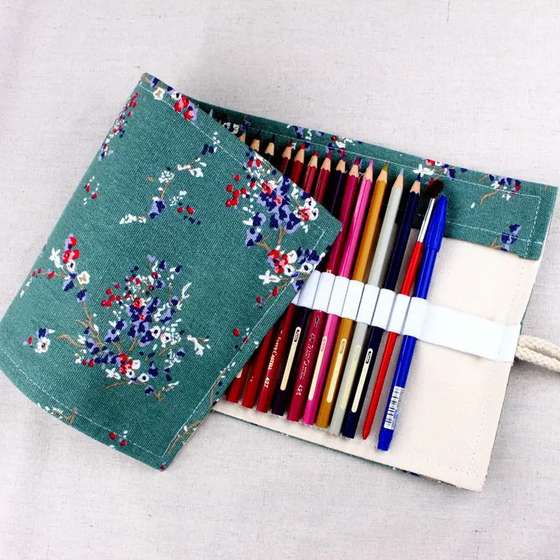 Милый школьный футляр для карандашей большие отверстия в рулоне 48/72 девочек и