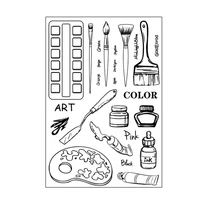 2021 new painting brushes set combination clear stamp transparent for scrapbooking diy card handcraft seal album collect
