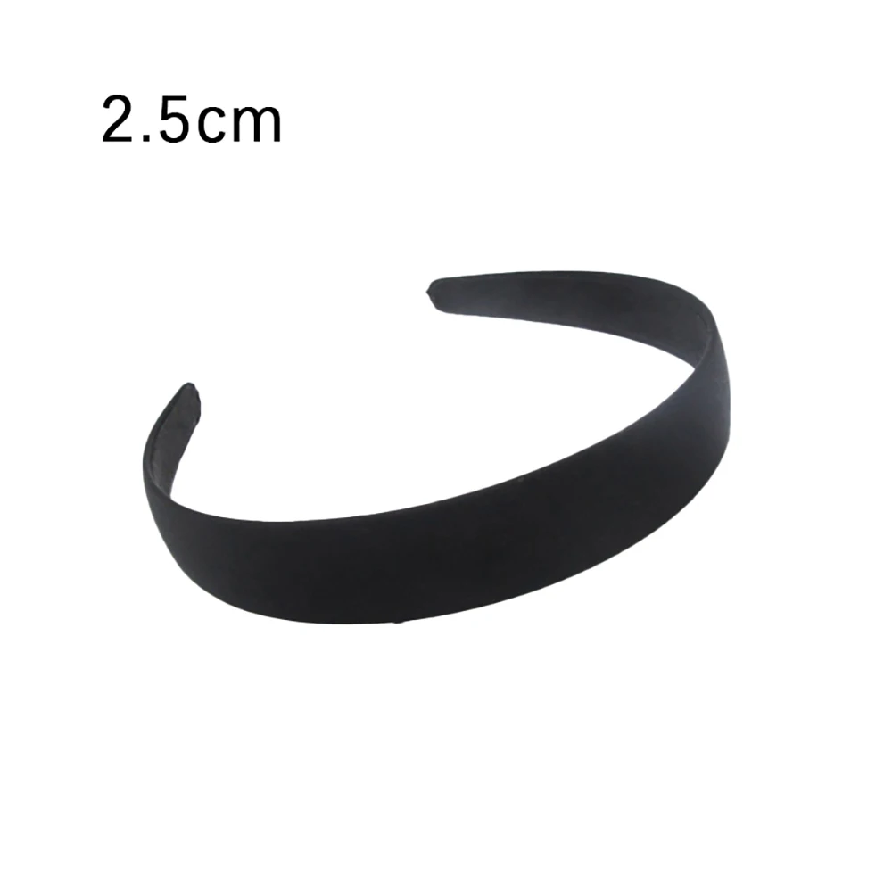 

Black Simple Wide Headband 1.5 2.5 2 3 4cm Girl Women Diy Jewelry Material Cloth Headband Semi-finished Hair Accessories 1pc