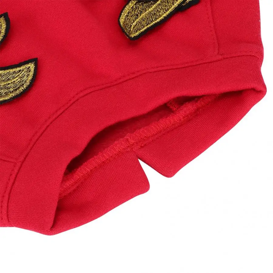 Пальто для маленьких щенков красный хлопок милая одежда домашних животных