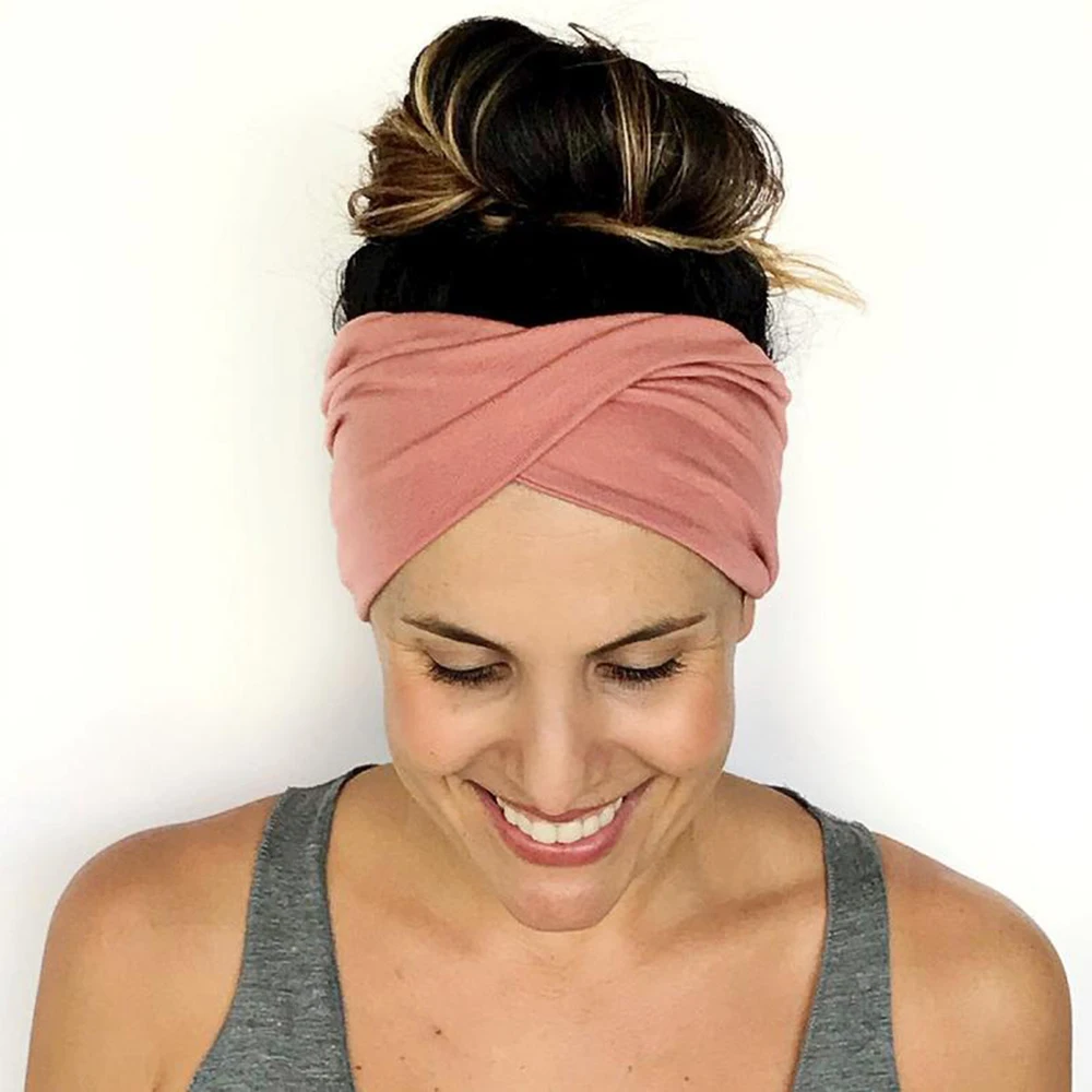 

2021 Twist Turban Headband Boho Wide Summer Hair Band Soft Fabric Headbands For Women Girls Thick Fashion Hair Accessories Gift