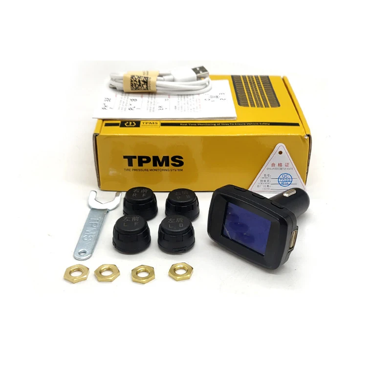 TOSPRA Smart Car TPMS Tyre Pressure Monitoring System Solar Power Digital LCD Display Auto Security Alarm Systems | Автомобили и