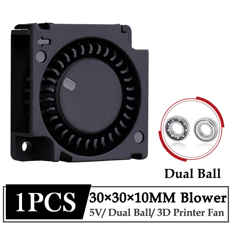 

1Pcs Gdstime DC 5V Fan 30mm Turbo Blower Fan 30x10mm Dual Ball 3D Printer Radiator 3CM Micro Fan Audio Accessories Cooler