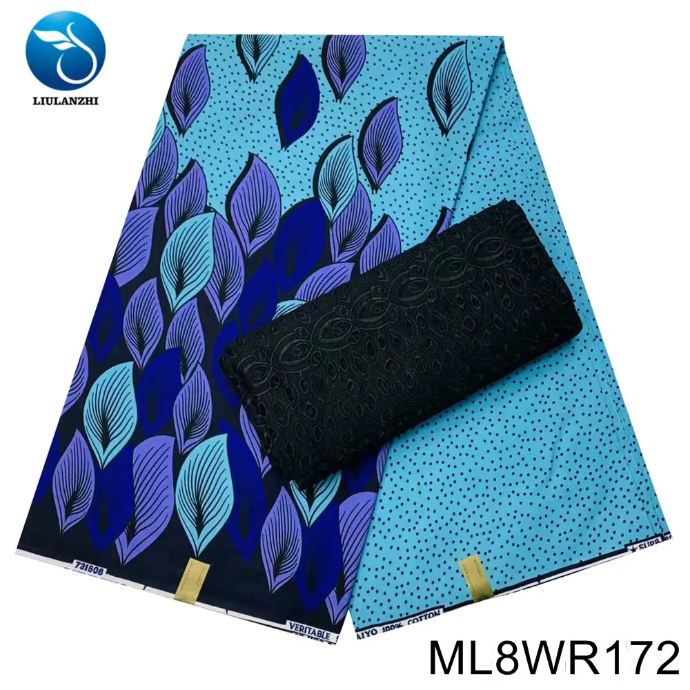 

LIULANZHI wax ankara 3 yards sewing clothes cotton dry lace fabric nigerian prints lace cotton ML8WR170-202