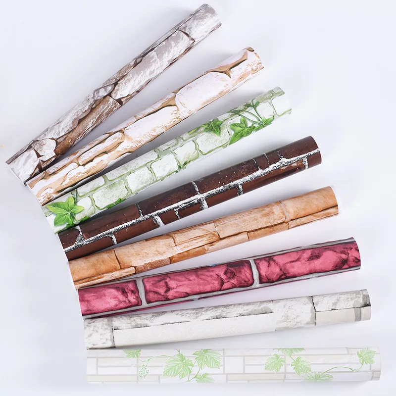 Водостойкая виниловая наклейка на стену с имитацией кирпичной кладки