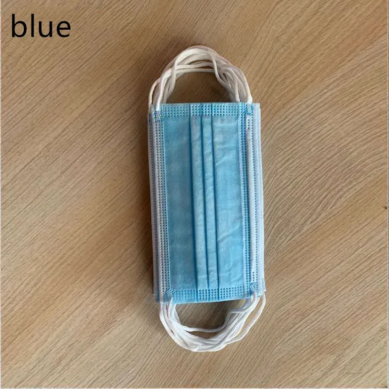 

50/100pcs Mask Disposable Nonwove 3 Layer Filter Mask mouth Face mask filter safe Breathable Black Protective masks Fast Shippin