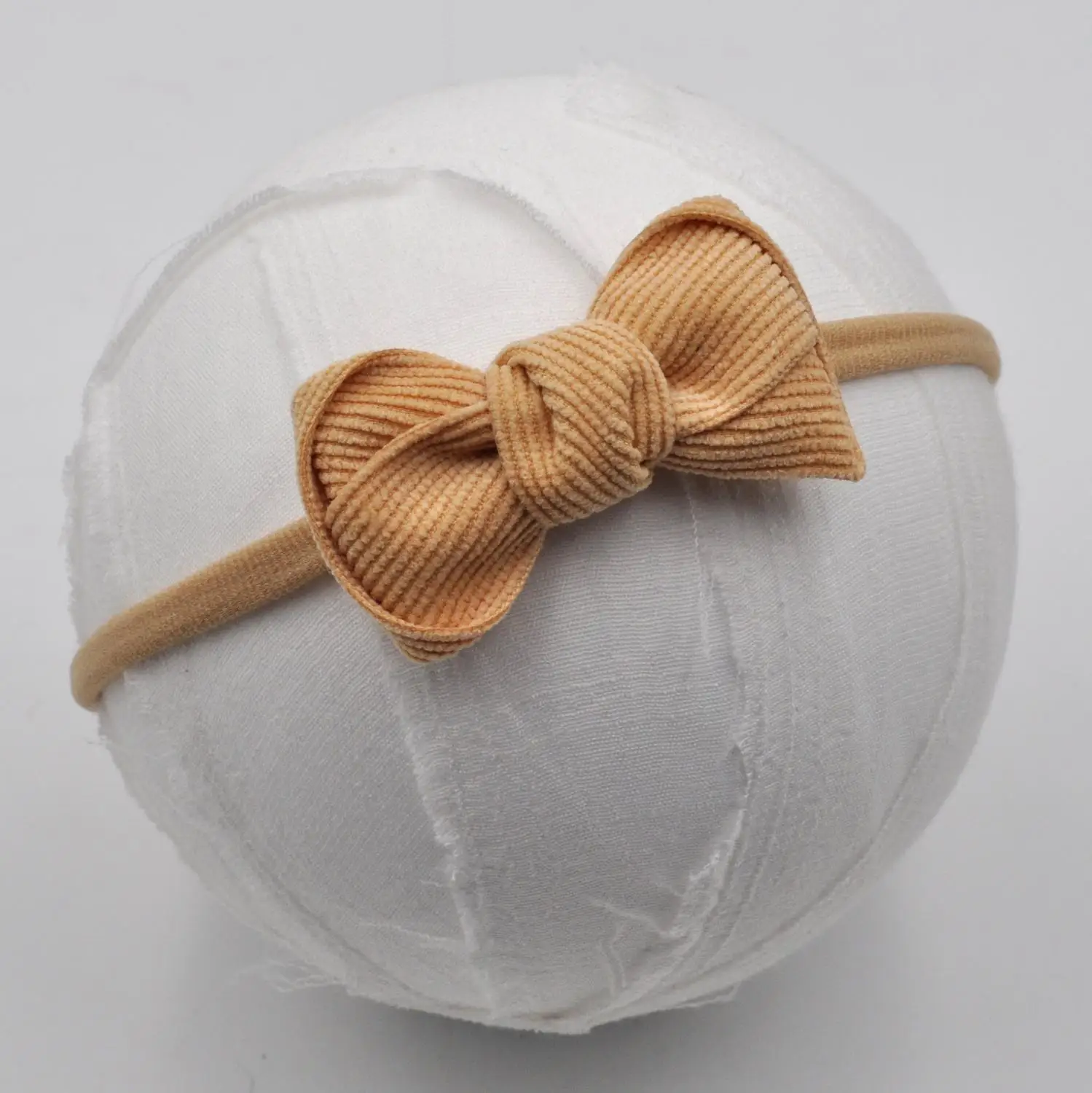 Повязка на голову Вельветовая с бантом для новорожденных 20 шт./лот 2 3 дюйма |