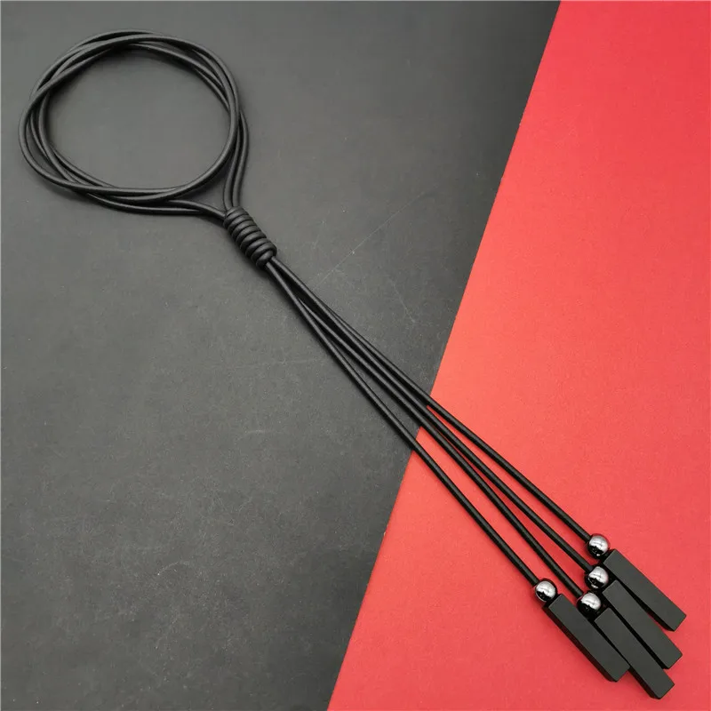 

Marliwoo New Wooden Pendant Necklaces Women Statement Necklace Rubber Jewelry Bead Accessories Gothic Clothes Chain Wedding Gift