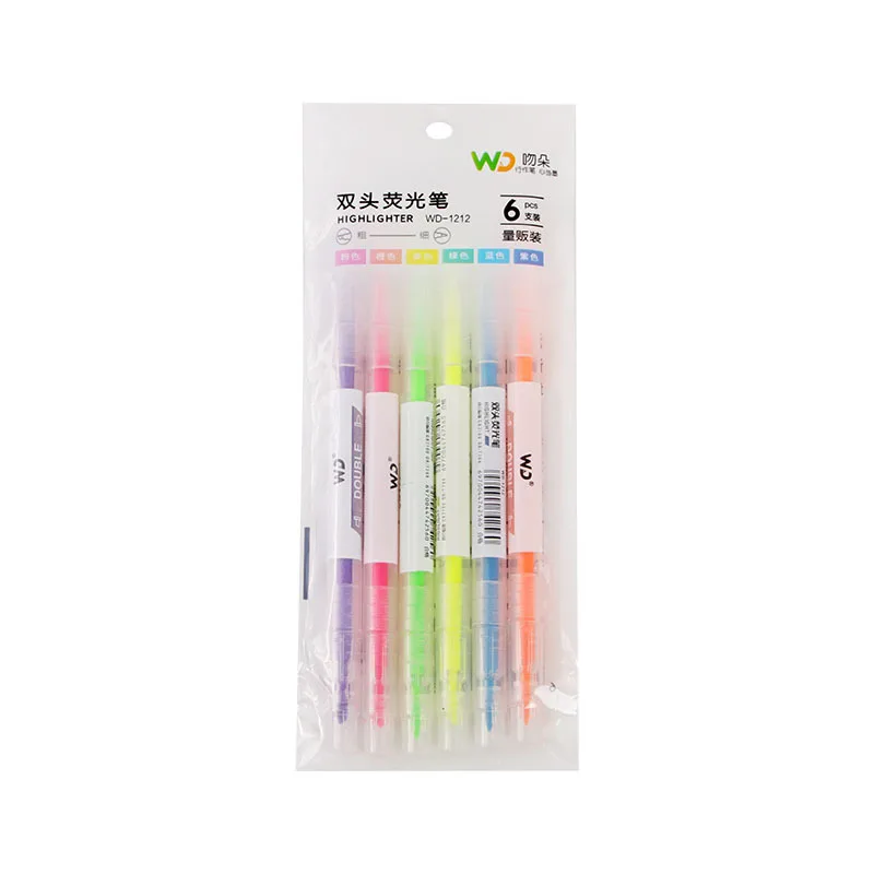 

Paint Markers Student Stationery Double-headed Highlighter Pen Set Creative Marker Pen Student Multi-color Hand Account Pen