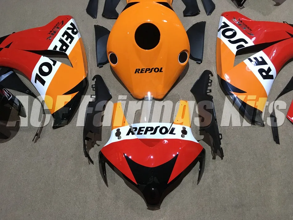 Инжекционного метода литья) ABS Полный комплект обтекателя пригодный для Honda CBR1000RR 08-11 2008 2009 2010 2011 CBR1000 Обтекатели repsol Лидер продаж