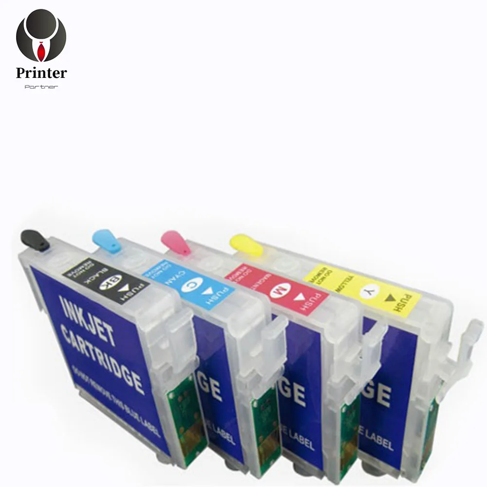 Printer Partner refillable empty cartridge with auto chip T1331 T1332 T1333 T1334 for epson Workforce 320 435 TX130 printer | Компьютеры и