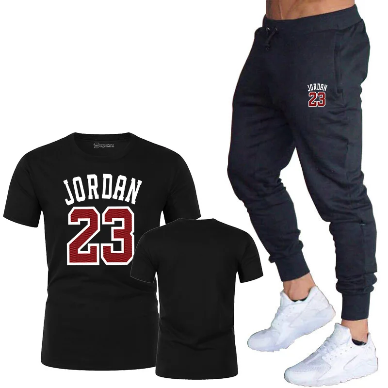 Летний комплект из двух предметов jordan 23 короткий спортивный костюм Мужская