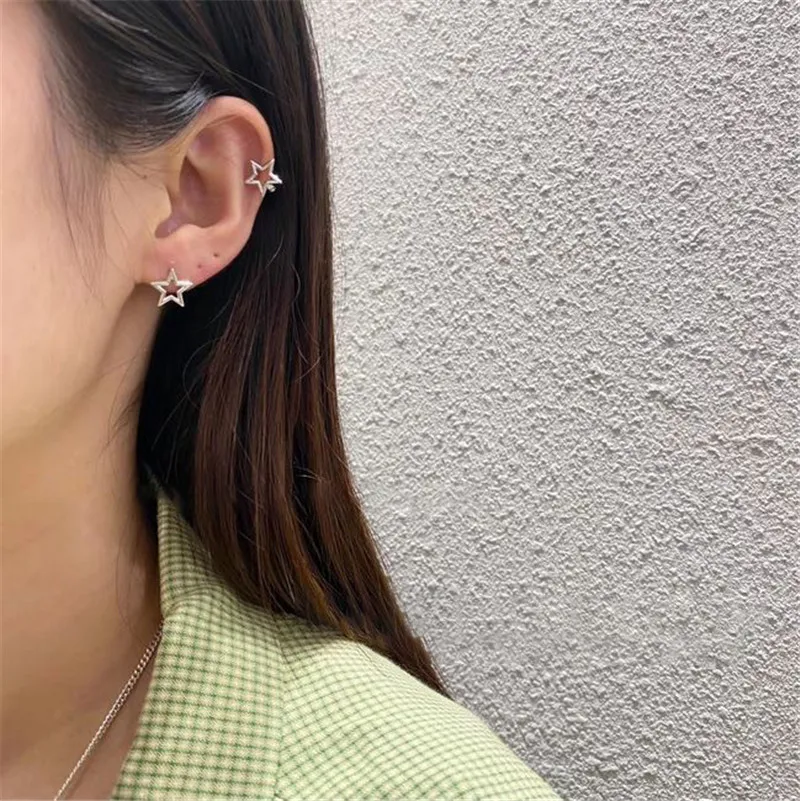 

Star Heart Stud Earrings For Women Minimalist Small Earring Gold Color Studs Korean Earrings Ear Jewelry