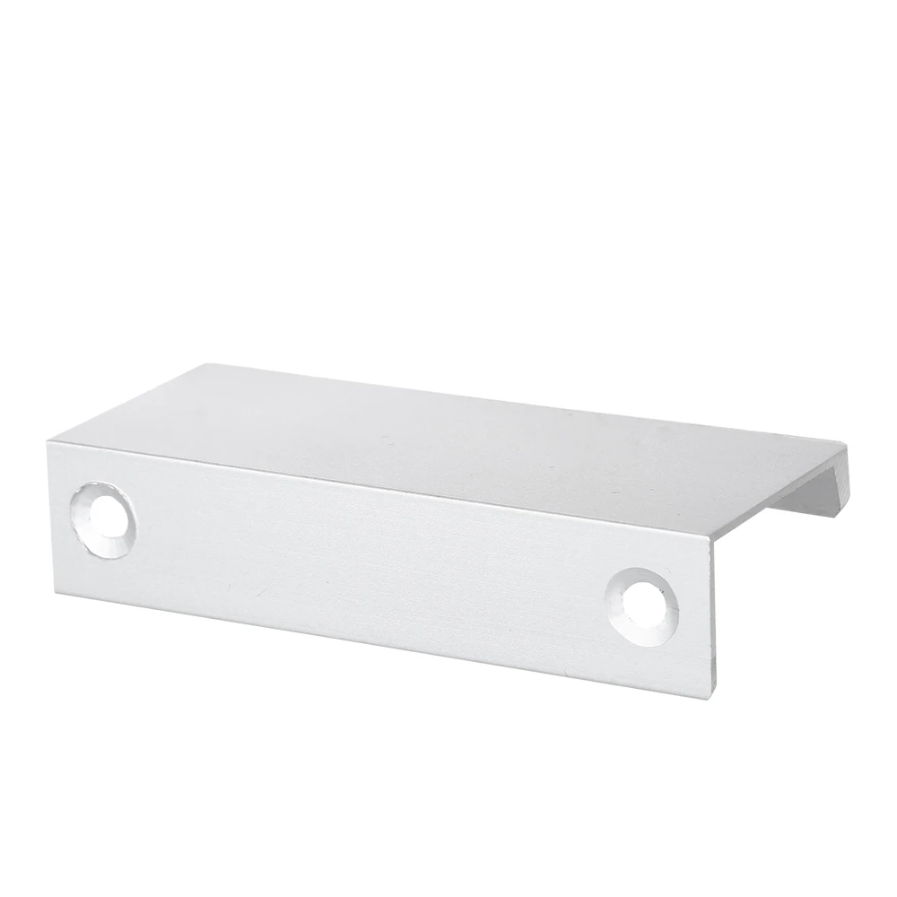 Скрытая Серебряная ручка для шкафа ручки из алюминиевого сплава кухонного ящика