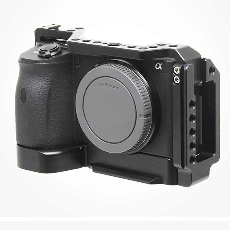 

HOT-Camera Cage for Sony A6600 DSLR Camera Cage with Cold Shoe Arri Locating Holes Stabilizer Rig Protection Cage