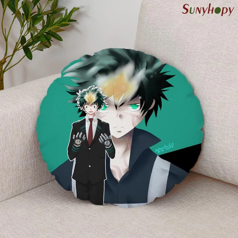 

HITMAN REBORN Custom Peach Skin Pillowcase Round Shape For Home/Seat Cushion Wedding Decorative Diameter Size 40cm50cm60cm-ZLL