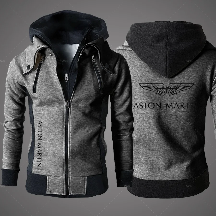 

2021 New Aston Martin Men's Clothing Outdoor Sweatshirt Casual Male Jacket Fleece Warm Hooded Quality SportWear Harajuku Outwear