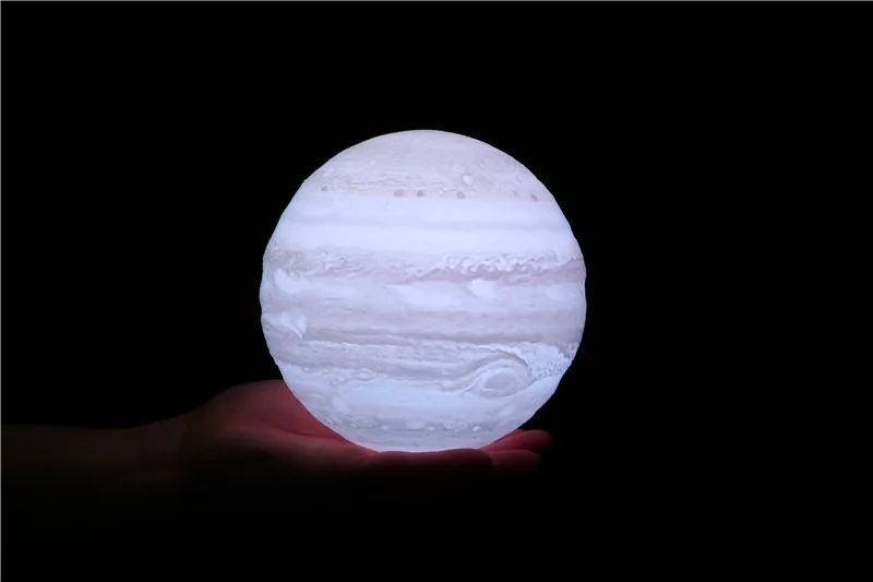 3D печати Юпитер Фонари креативные романтические планета Фонари 16-цветная прикроватный светильник декоративная Настольный фонарь