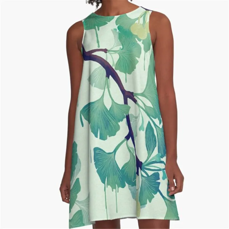 

Fashion Women summer dresses Gold Tooth pattern Printed A-Line Boho Dress for women harajuku Sexy ladies mini short beach dress