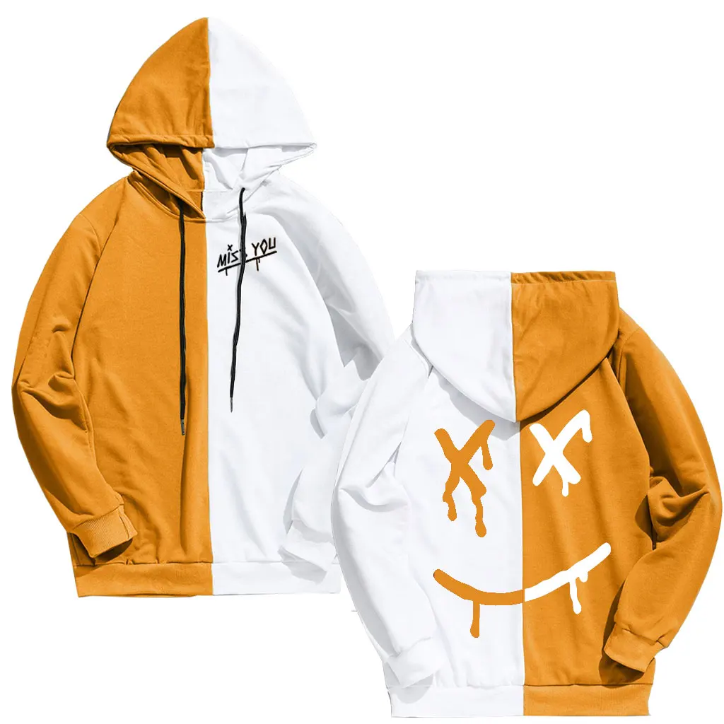 

Louis Tomlinson Miss U Smiley Face Hoodie Sweatshirt with Hood Unisex Hipster Casual Basic Pullover Fleece Hoody Coats Sudader