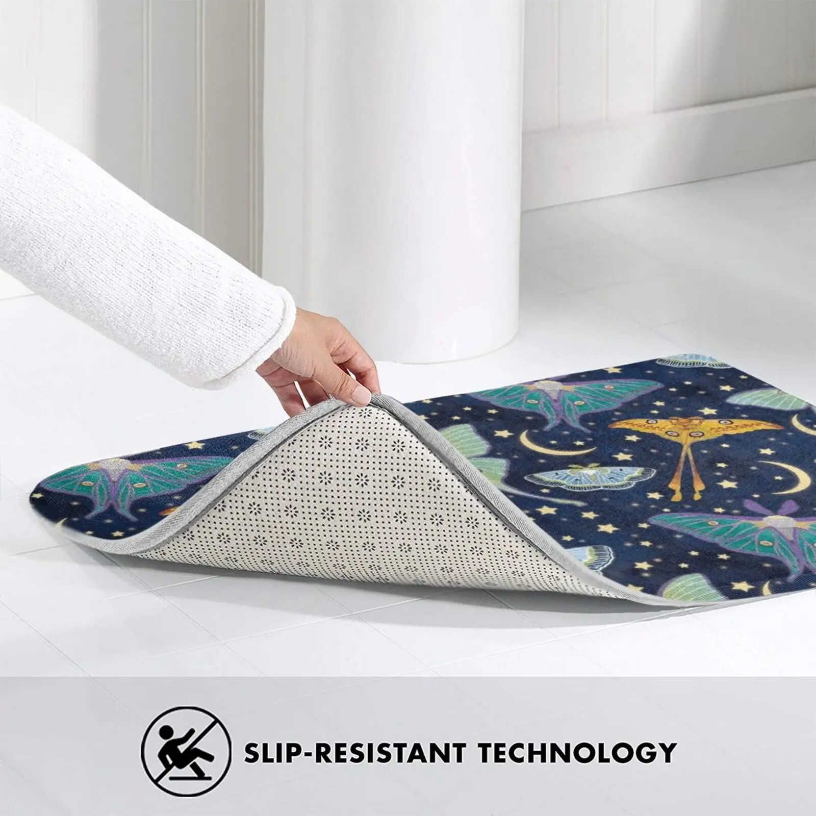 Коврик Moon Moths ковер Противоскользящий коврик для входной двери в спальню Луна