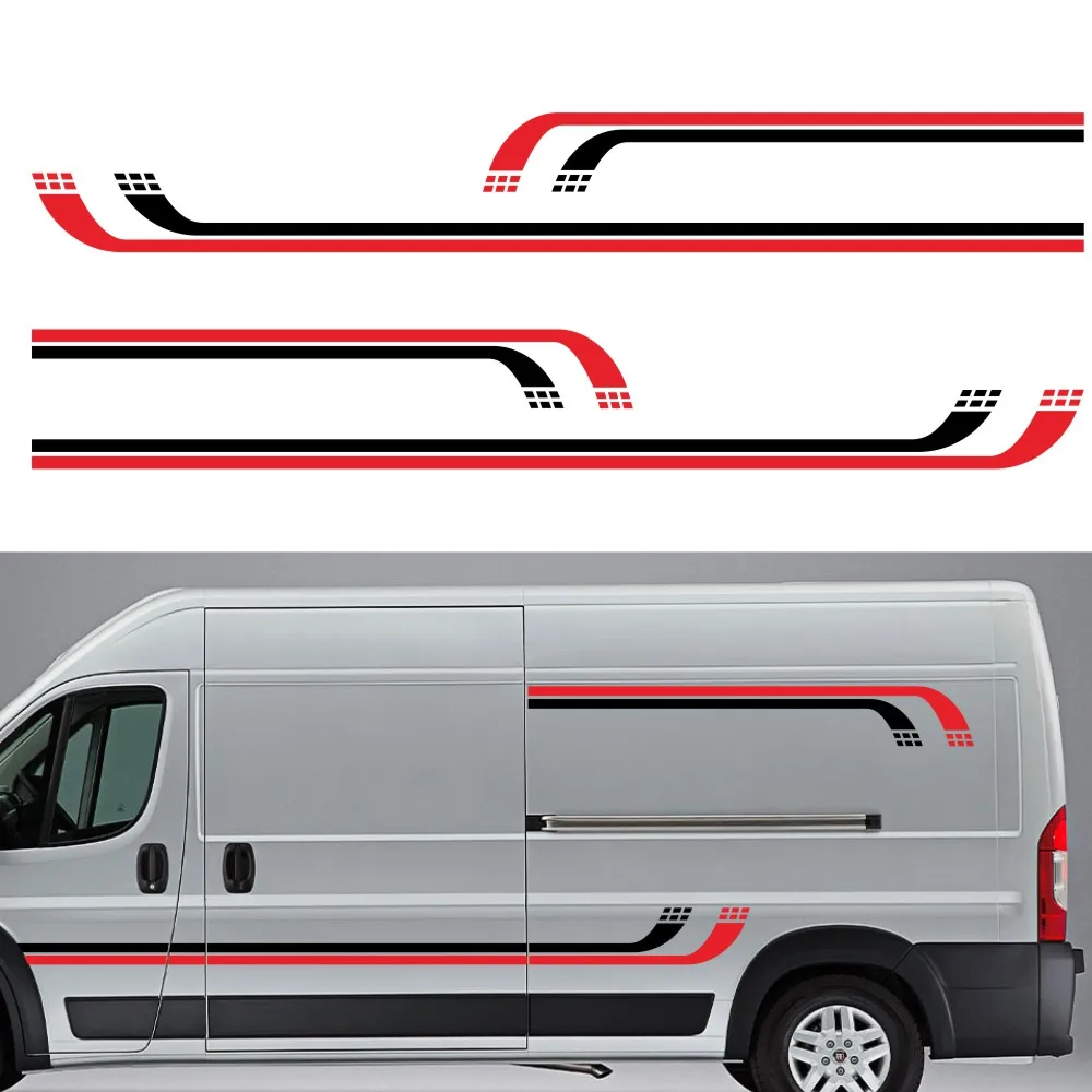 

Модные Полосатые виниловые наклейки для VW T5 T6 fiat du cato ford transit