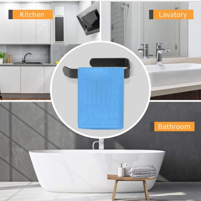 

Hand Towel Holder for Bathroom,Self Adhesive Towel Bar,Easy Install Stainless Steel Towel Rack Dish Cloths Hanger(1 PCS)