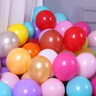2050100 шт. 10-дюймовые жемчужные латексные шары, Круглый разноцветный шар, шары для украшения дня рождения, свадьбы, Рождества, шары