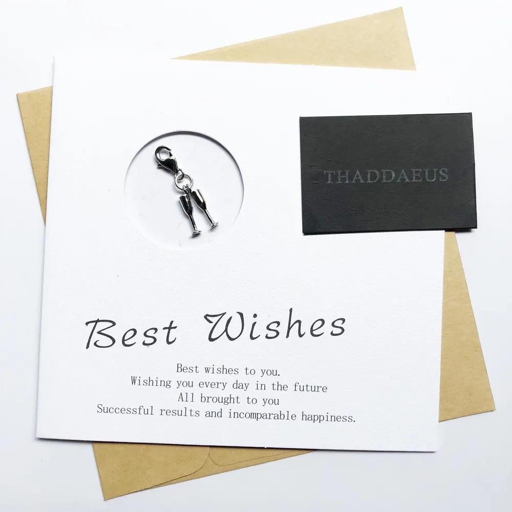 Очаровательные Подвески в виде очков шампанского для женщин и мужчин модные