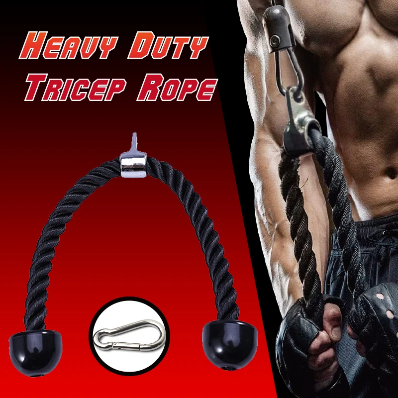 Heavy Duty Tricep Rope Pull Down Bicep Home Gym Multi Fitness Equipment Cable Machine Strong Nylon Muscle Exercise |