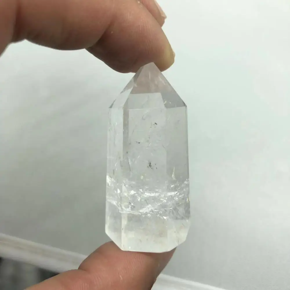white crystal 6 шт. натуральный камень набор прозрачный кварц дымчатый кристалл точка палочка Исцеление авантюрин lapis кристалл - Цвет: white crystal